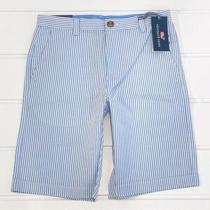 Vineyard Vines Boys' Stretch Seersucker Breaker Shorts  Ocean Breeze New W Tags